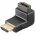 HDMI jobb sz�g� adapter HDMI A dug� HDMI A aljzat aranyozott �rintkez�k kompakt