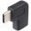 USB-C 90�-os adapter fekete USB-C aljzat USB-C dug� 5 Gbit/s