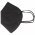 FFP2 v�d�maszk fekete 5-r�teg� 10db/csomag DIN EN1492001+A12009
