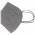 FFP2 partikelfil�l� f�lmaszk 5-lagig sz�rke 10db/csomag tan�s�tott DIN EN1492001+A12009
