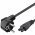 H�l�zati t�pk�bel Schuko IEC-C5 (Mickey Mouse) 1,8m fekete 2,5A H05-VV-F3G