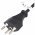 Sv�jci h�l�zati k�bel IEC 320 C5 sv�jci dug� Typ J 1,8m fekete H03VV-F3G 0,75mm2 10A 250V