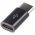 Adapter Micro-USB 2.0 aljzat USB Type C (USB-C) dug� fekete