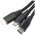 USB t�lt�k�bel 3in1 Lightning Micro-USB USB-C 1m fekete
