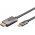 Goobay USB-C-HDMI k�bel 2m fekete/ez�st 15W 3A 4K@60Hz 18Gbit/s USB3.1 fonott textilbor�t�s