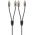 Goobay Plus Series sztere� RCA k�bel 1m 2x RCA dug� (bal/jobb) - 2x RCA dug� (bal/jobb)