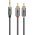 Goobay Plus Series AUX audio adapterk�bel 3,5mm jack > 2x RCA (cinch) 3m sztere�