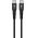 Goobay Supersoft Cable USB-C textilk�bel 2m 60W 3A f�m csatlakoz�kkal fekete
