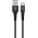 Goobay Supersoft Cable USB-C USB-A szuperpuha textilk�bel 2m 3A 15W f�m csatlakoz� fekete