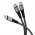 Goobay Textile Cable USB-C 60W Power Delivery 1,5m 3A fekete/sz�rke robusztus Y-k�bel