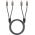 Goobay Plus Series sztere� RCA k�bel 1m 2x RCA dug� (bal/jobb) - 2x RCA dug� (bal/jobb)