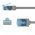 Goobay ultrarugalmas CAT6A slim patchk�bel U/UTP 1m sz�rke AWG32 CU TPE LSZH extrar�vid RJ45