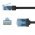Goobay CAT6A patchk�bel U/UTP 0.5m fekete ultrav�kony extrar�vid csatlakoz� AWG32 TPE LSZH CU
