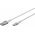 Goobay Supersoft Cable USB-C USB-A szuperl�gy textilk�bel 1m 15W 3A feh�r f�m csatlakoz�