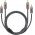 Goobay Plus Series sztere� RCA k�bel 1m 2x RCA dug� (bal/jobb) - 2x RCA dug� (bal/jobb)