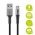 Goobay Micro USB kbel, szvetborts, 2m , szrke