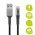 Goobay Lightning kbel USB-A szvetborts MFI tanustvnnyal, 1m, ezst fm csatival