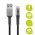 Goobay lightning USB-A kbel szvetborts MFI tanustvnnyal, ezst, 2m fm csatlakozval