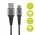 Goobay USB-C-USB-A textilk�bel f�m csatlakoz�kkal spacegrau/ez�st 0,5m 15W 3A - A k�szlet erej�ig