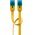 Goobay CAT 6A lapos patchk�bel U/UTP 1m s�rga
