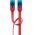 Goobay CAT 6A lapos patchk�bel U/UTP 5m piros