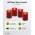 Goobay 4db piros LED val�s viaszos gyertya AAA elemmel id�z�t�vel 2700K