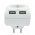 Eurocsatlakoz� aljzat 2 db USB kimenettel, max. 2100 mA USB t�lt�si �rammal, feh�r