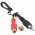 Audio-video k�bel 0,2m 1x RCA (cinch) dug� 2x RCA (cinch) aljzat