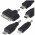 Arcas univerz�lis 12V USB t�lt� 1,1m 5db/csomag Micro-USB Mini-USB iPhone NDS