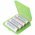 T�rol�doboz 4x AA Mignon ceruza vagy 4x 14500 Akkumul�tor max. hossz 50,6mm z�ld 1db/csomag