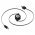 OTB USB-C - USB A 2.0 adatk�bel 0,7m feltekerhet� fekete
