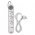 EMOS Hosszabb�t� 2m, 3 aljzat, kapcsol�s, 1db USB-A + 1db USB-C, feh�r