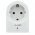 Eurocsatlakoz� aljzat 2 db USB kimenettel, max. 2100 mA USB t�lt�si �rammal, feh�r