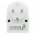 Eurocsatlakoz� aljzat 2 db USB kimenettel, max. 2100 mA USB t�lt�si �rammal, feh�r
