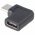 USB-C 90�-os adapter fekete USB-C aljzat USB-C dug� 5 Gbit/s