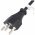 Sv�jci h�l�zati k�bel IEC 320 C5 sv�jci dug� Typ J 1,8m fekete H03VV-F3G 0,75mm2 10A 250V
