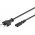 Goobay h�l�zati k�bel Eurodug� (Type C, CEE 7/16) k�sz�l�k aljzat C7 5m 2x0,75mm2 fekete
