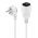 Goobay hosszabb�t� 3m 3x1,5mm2 feh�r 90� hibrid dug� E/F CEE7/7 -> v�d�aljzat F CEE7/3