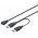 Goobay 2in1 USB3.0 Micro-B > 2x USB-A k�bel 0,3m fekete 5Gbit/s