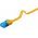 Goobay CAT 6A lapos patchk�bel U/UTP 0,5m s�rga