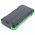 Napelemes Powerbank k�ls� Akkumul�tor 20000mAh, Qi gyorst�lt�s, LED vil�g�t�s, n�gy k�bellel, z�ld