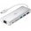 Goobay USB-C multiport adapter HDMI USB-A k�rtyaolvas� RJ45 alum�nium ez�st 4K@60Hz PD100W