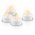 Goobay LED team�cses 4db/csomag melegfeh�r 2500K vill�dz� l�ng timer elemekkel egy�tt