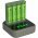 GP ReCyko B421 USB 4-csatorn�s t�lt� + 4x AA 1.2V 2100mAh Akkumul�tor 4db/csomag NiMH