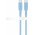 Goobay Silicone Cable Ice Breeze 2db/csomag 2x USB-C 1,5m 60W 3A k�k/feh�r