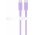 Goobay Silicone Cable USB-C szilikonk�bel 2db/csomag 1,5m 60W 3A lila, pink