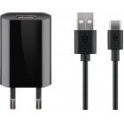 Goobay-USB-C-t�lt�k�szlet-5W-h�l�zati-adapter-1m-k�bel-fekete