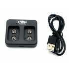 Dupla-h�l�zati-adapter--9V-Block-Akku-Li-ion--Ni-MH--Ni-CD