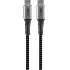 Goobay-USB-C---USB-C-tltkbel--szvetborts--1m--szrke-60W