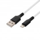 USB-A---Apple-Lightning-t�lt�k�bel--2.1A--1m--feh�r